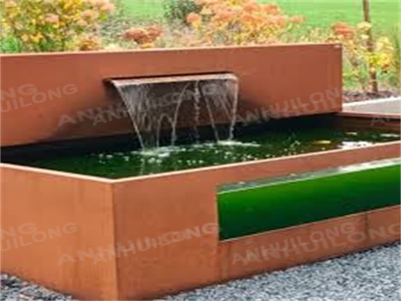 <h3>Corten Steel Garden Cascade Water Fountain Garden Ornament </h3>
